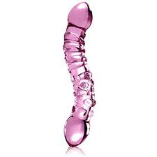 Double and textured. This glass dildo will become your favorite toy.